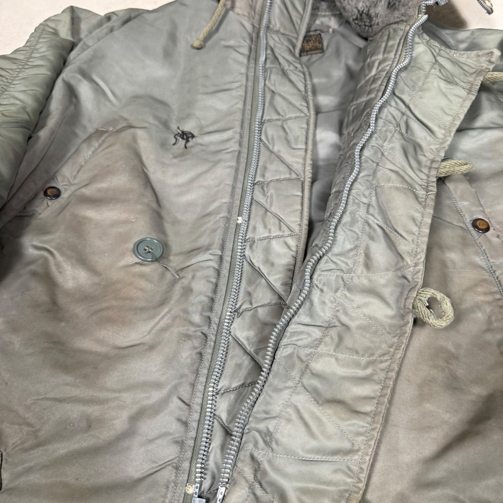 Vintage US Air Force N-3B Snorkel Parka Southern Aviation Sage Green Large - Picture 7 of 7
